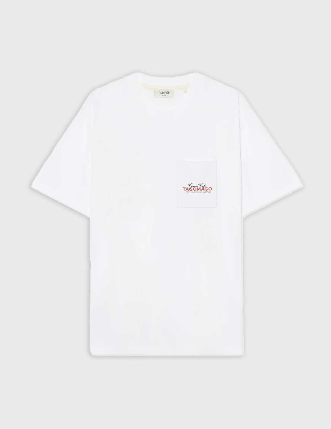 Camiseta Pompeii Brand Café Tomago blanca para hombre