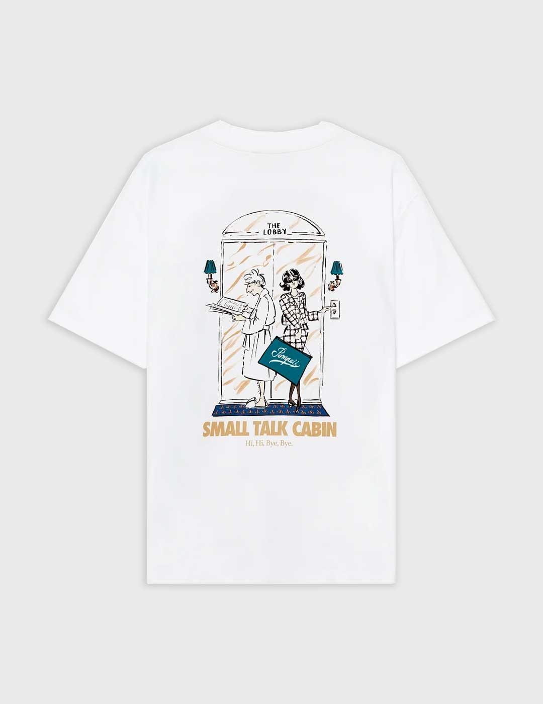 Camiseta Pompeii Brand Small Talk blanca para hombre