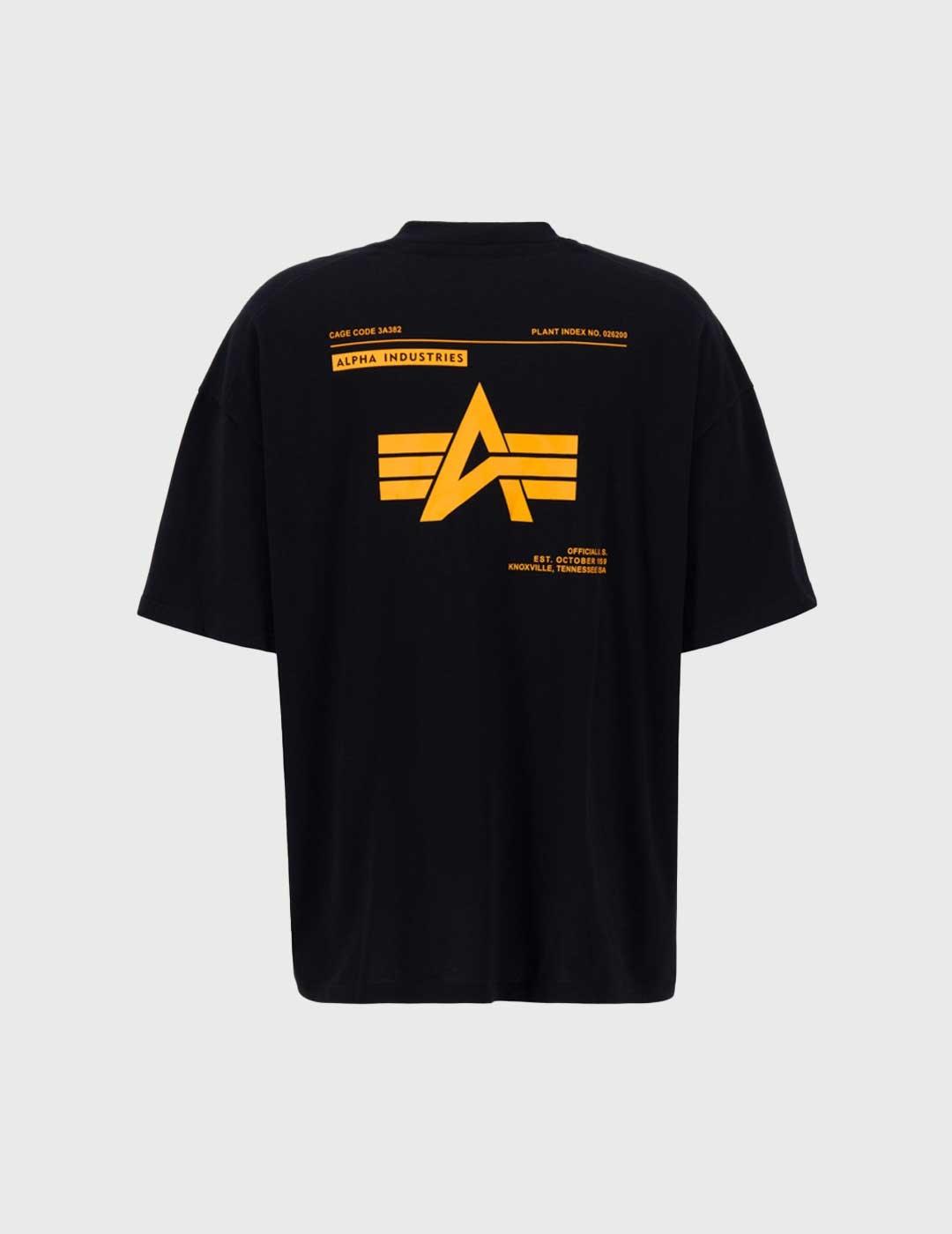 Camiseta Alpha Industries Logo BP T negra para hombre