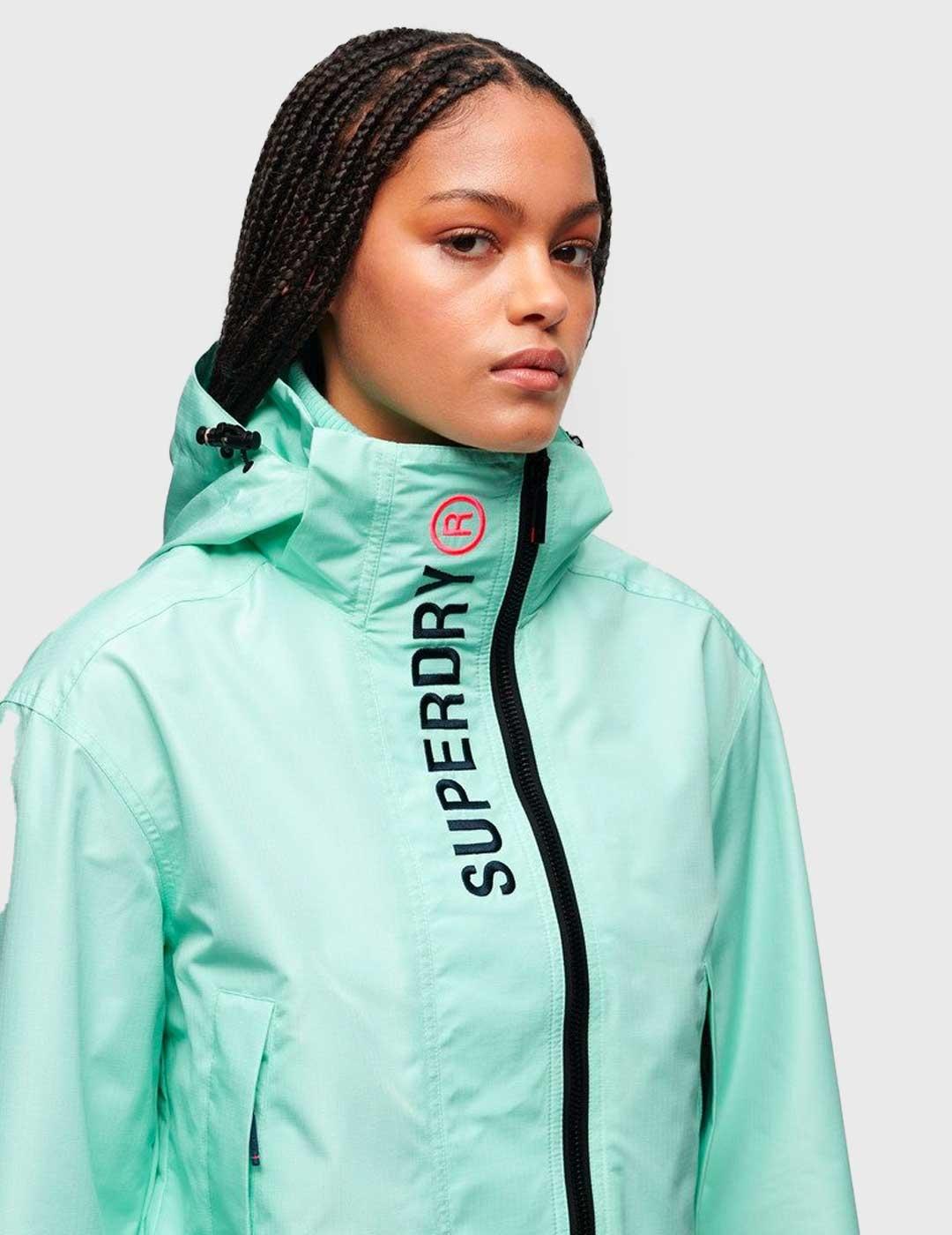 Chaqueta Superdry Embroidered Windbreaker azul para mujer