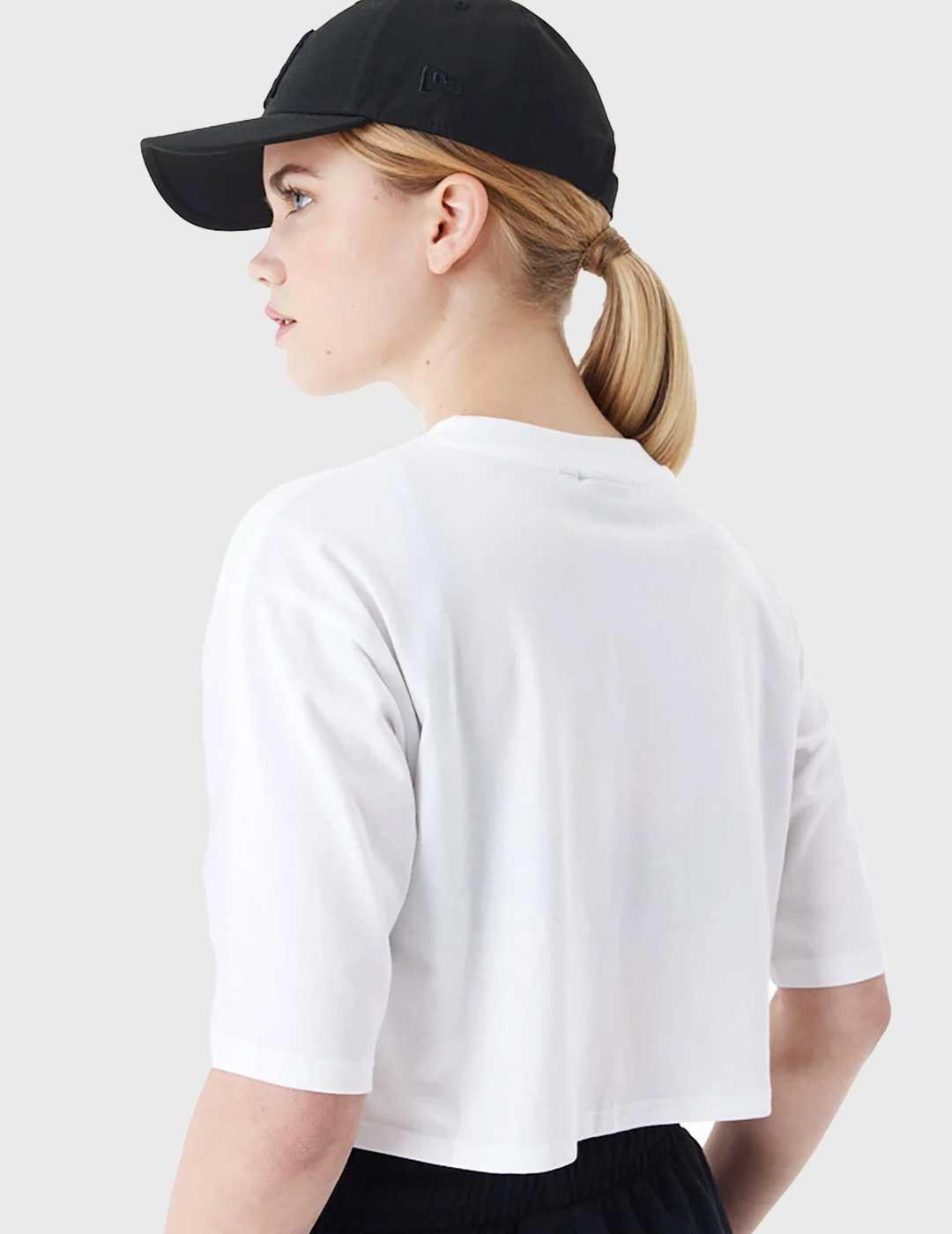 New Era Le Crop Tee Camiseta blanca para mujer