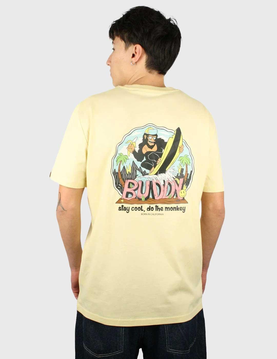 Buddy Monkey Camiseta amarilla para hombre