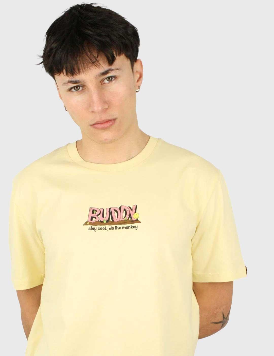 Buddy Monkey Camiseta amarilla para hombre