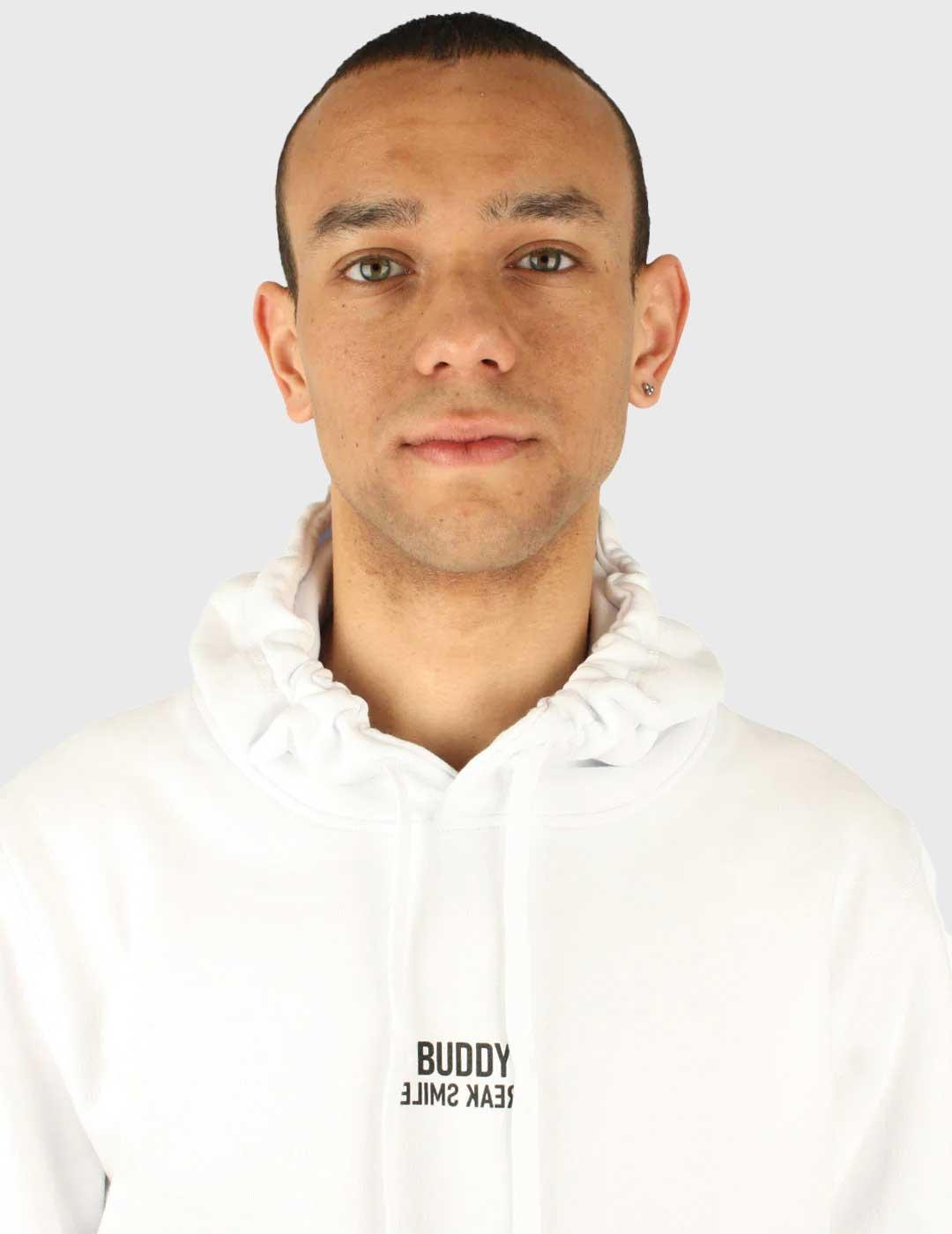 Buddy Duffer Light Sudadera blanca con capucha para hombre