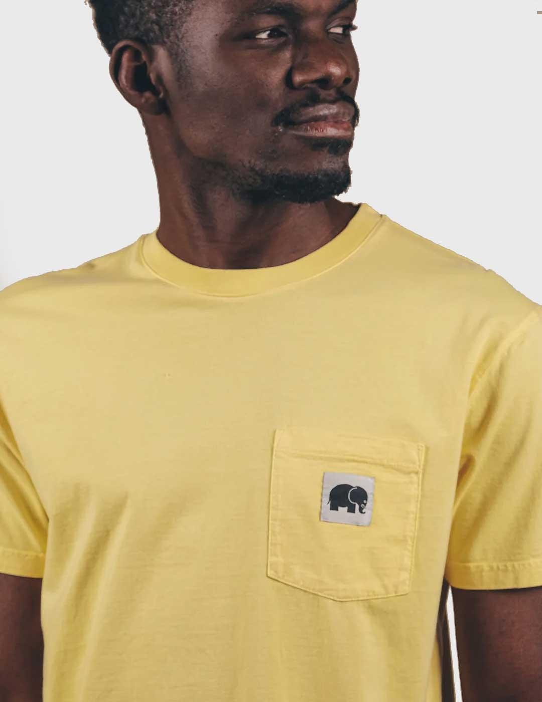 Trendsplant Garza T-Shirt Camiseta amarilla para hombre