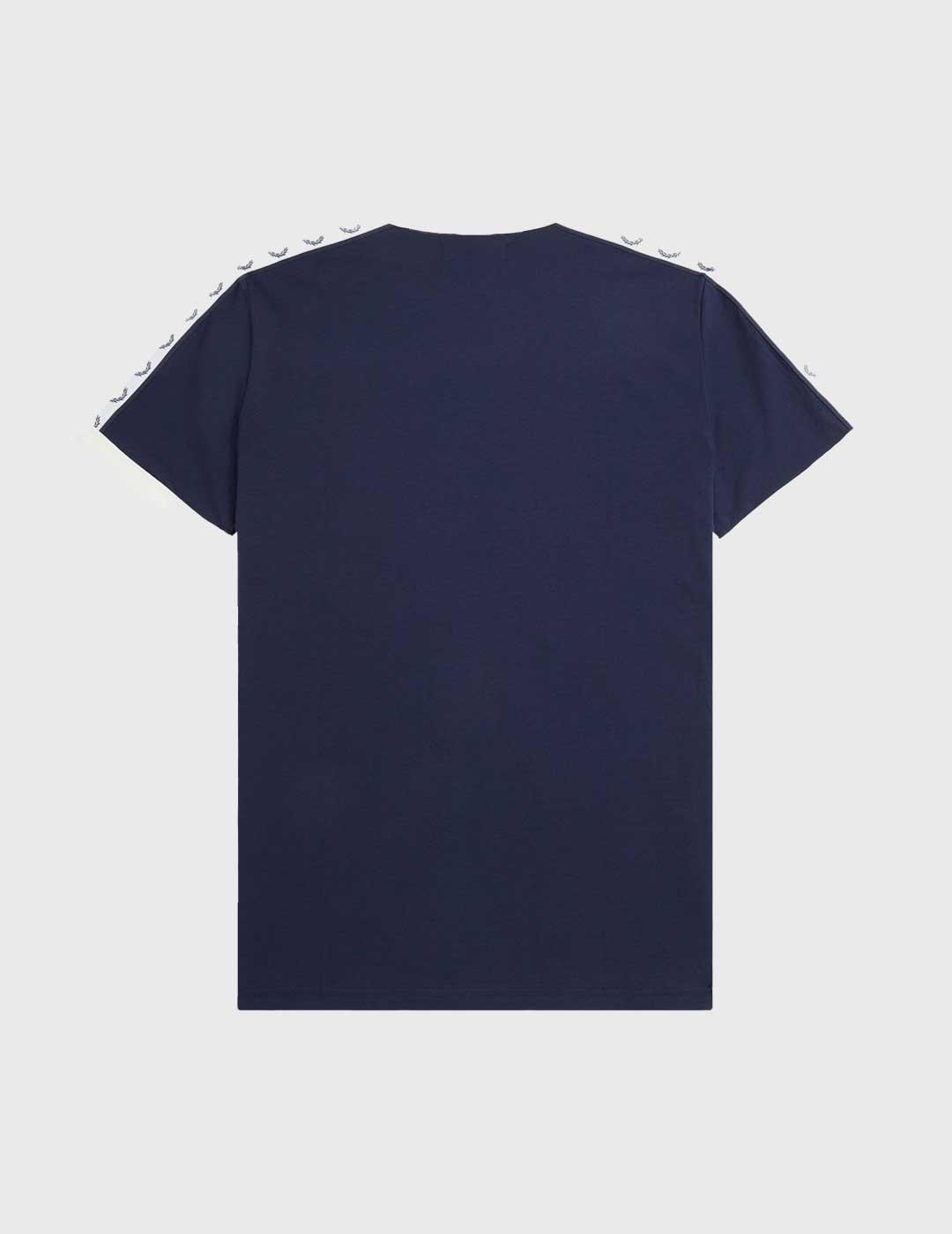 Fred Perry Taped Ringer Camiseta azul marino para hombre
