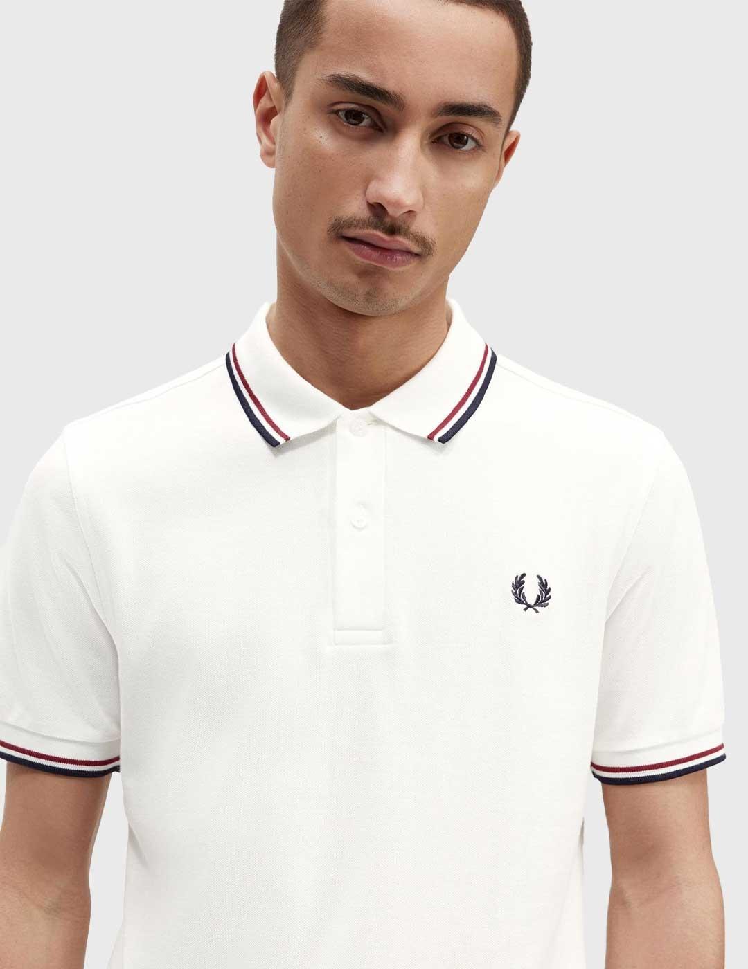 Fred Perry Twin Tipped Fred Perry Polo blanco para hombre