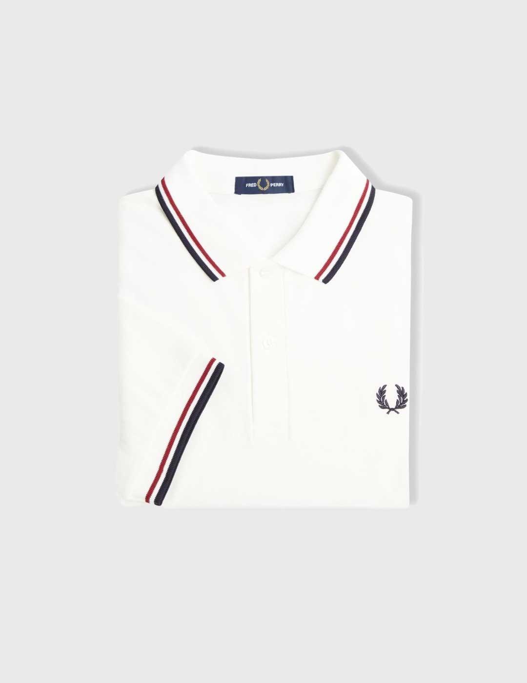 Fred Perry Twin Tipped Fred Perry Polo blanco para hombre