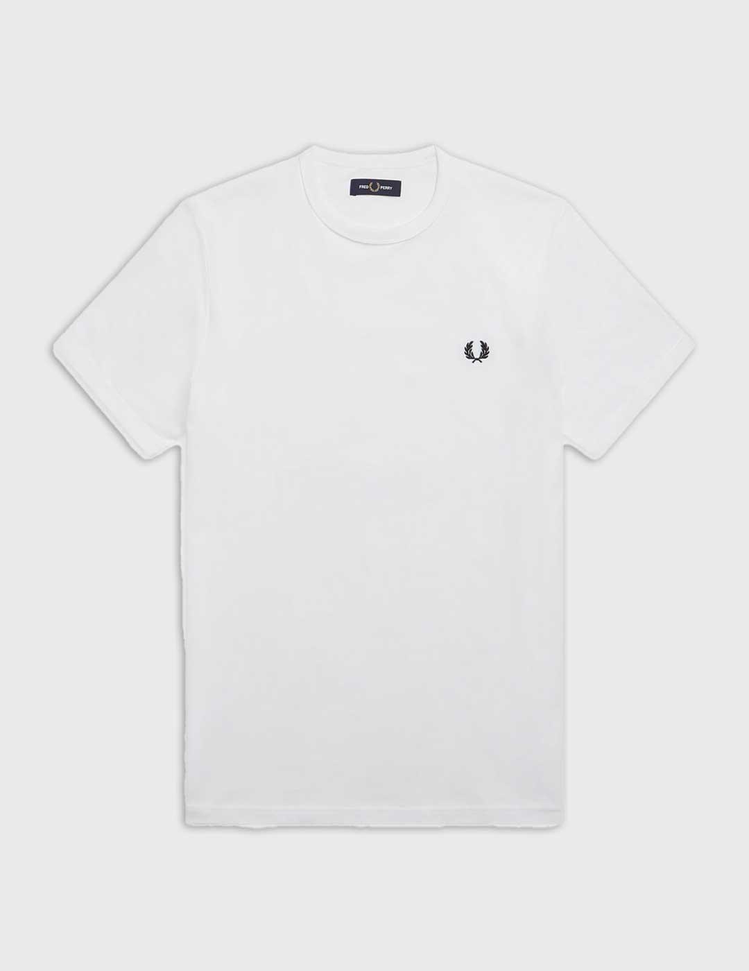Fred Perry Ringer T Shirt Camiseta blanca para hombre