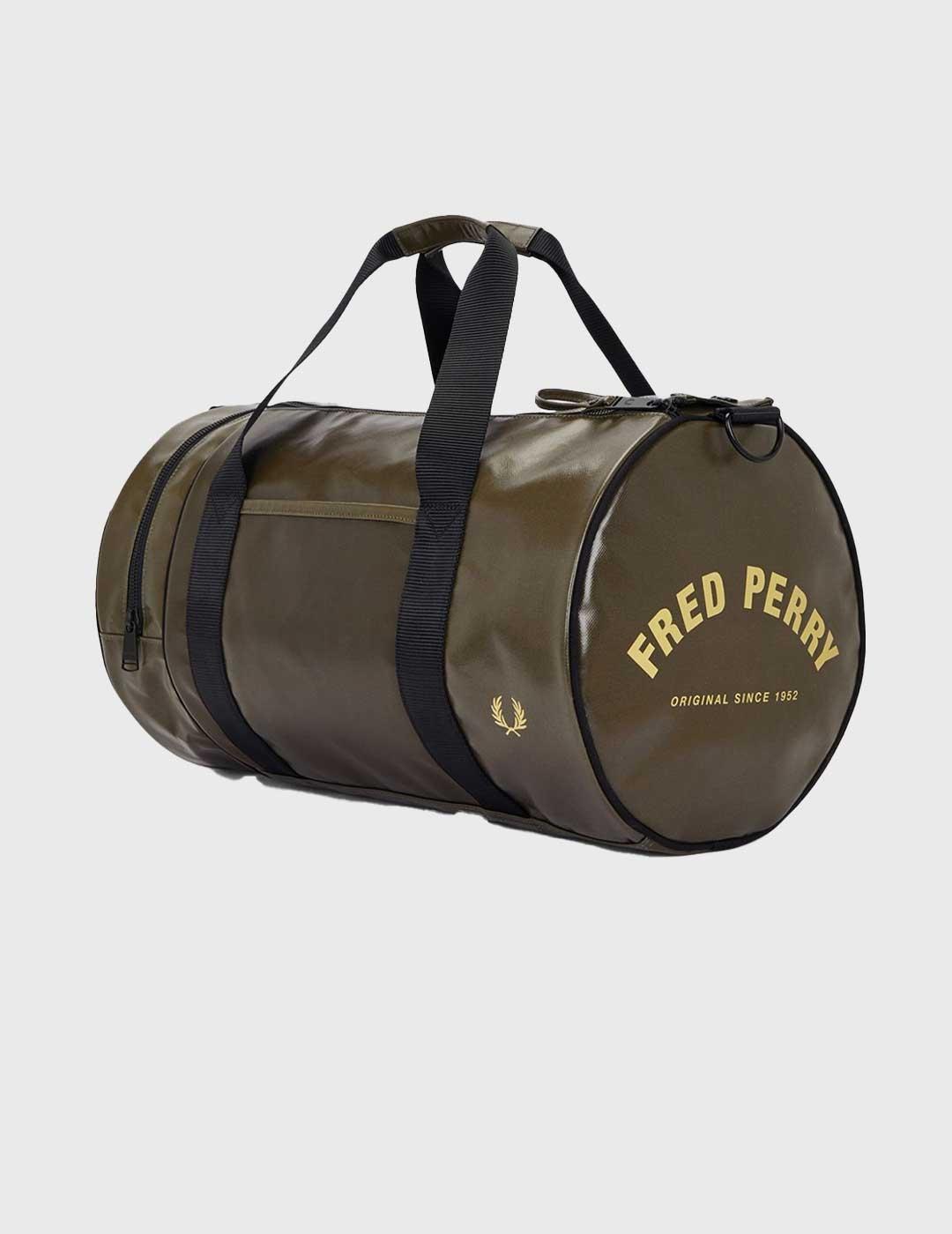 Fred Perry Tonal Classic Barrel Bag Bolso verde unisex