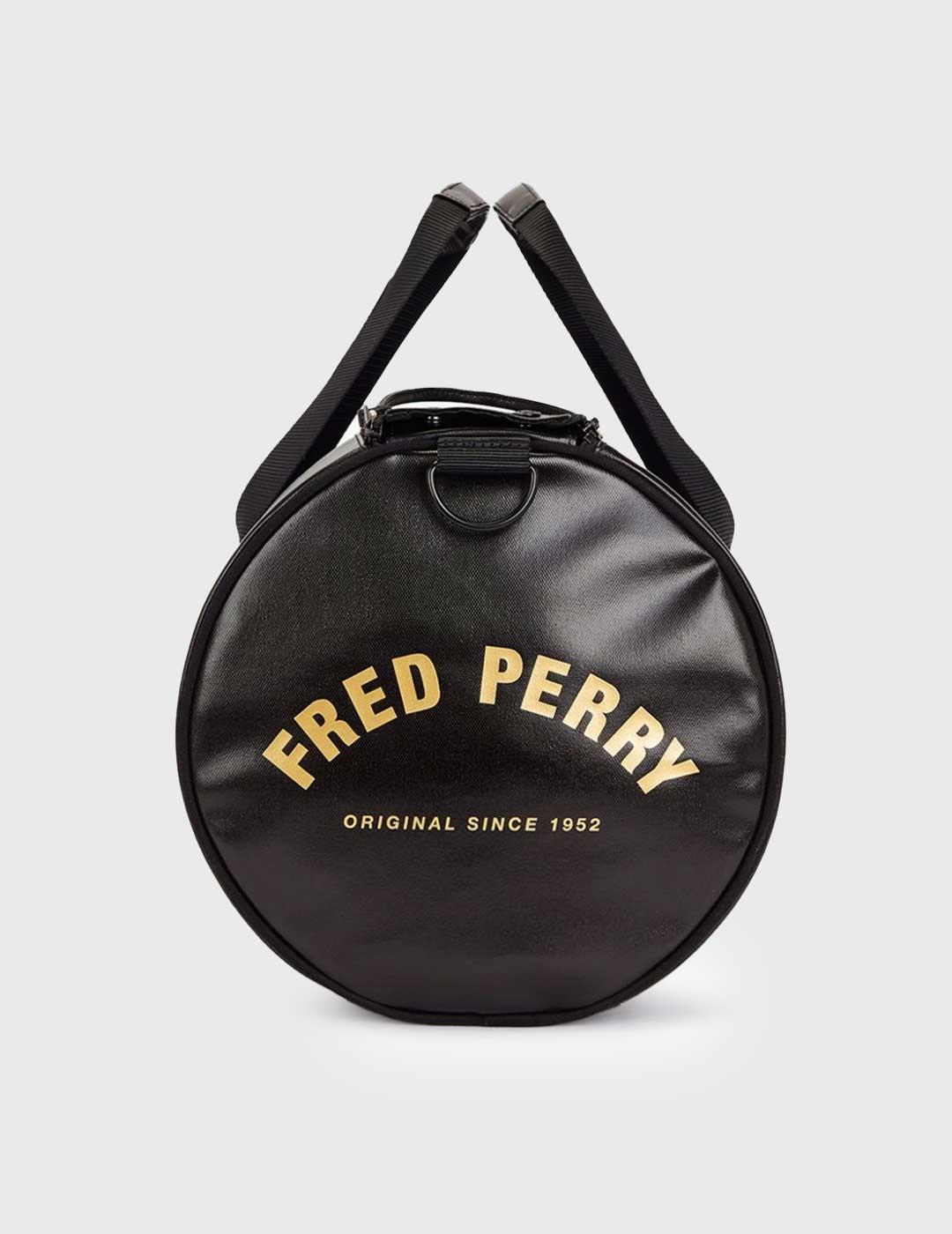 Fred Perry Tonal Classic Barrel Bag Bolso negro unisex