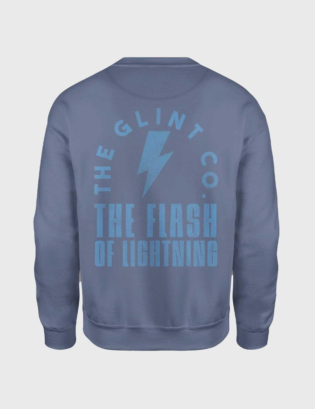 Glint Flash Crew Sudadera azul para hombre