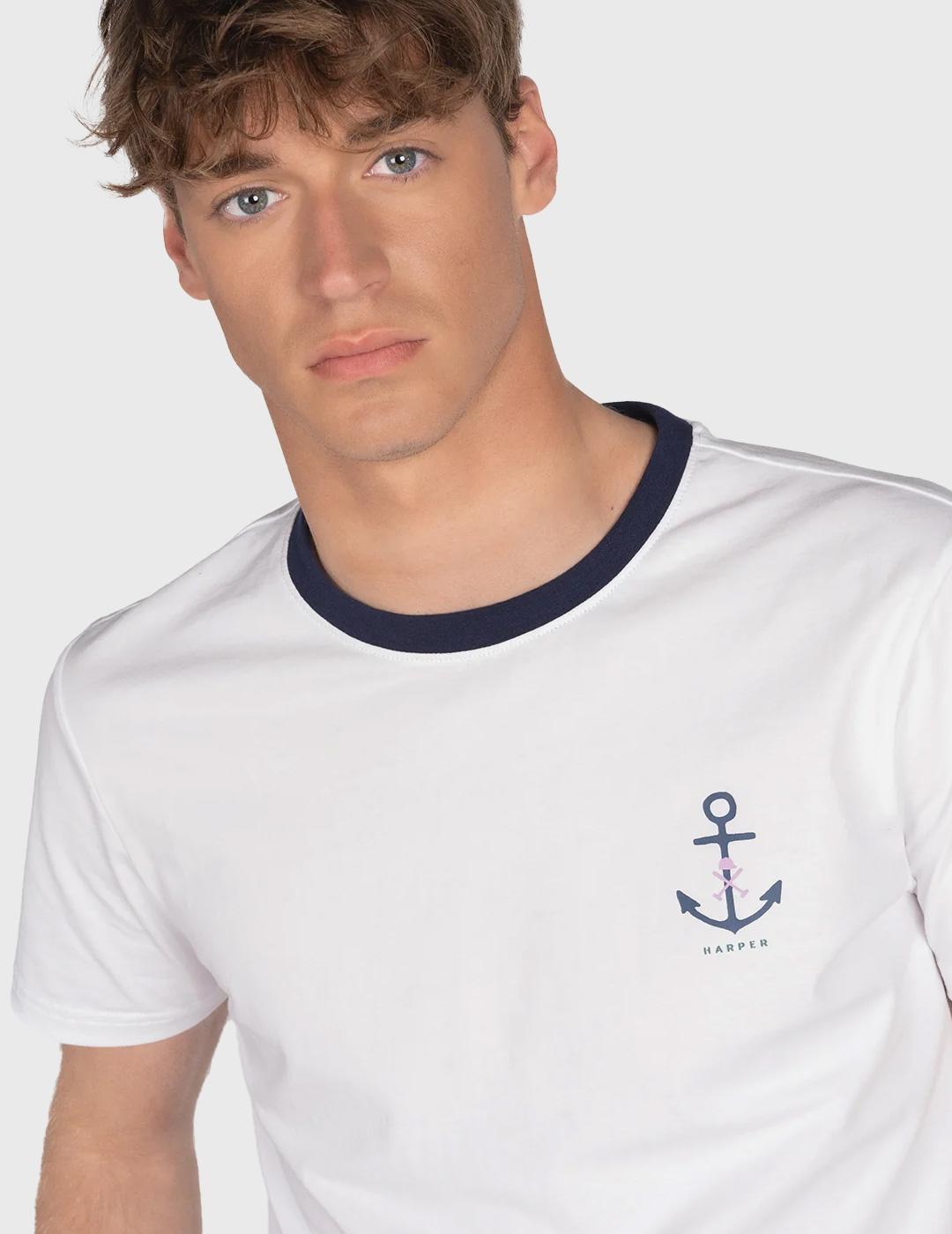 Harper & Neyer Camiseta Anchor blanca para hombre
