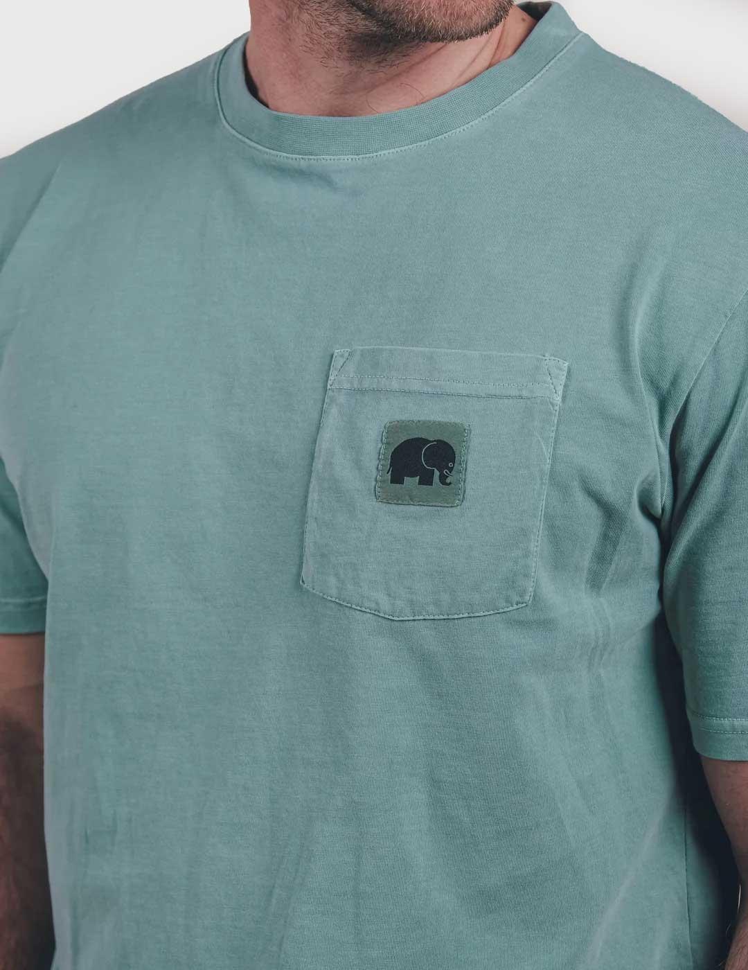 Trendsplant Sunset Pocket Camiseta verde para hombre