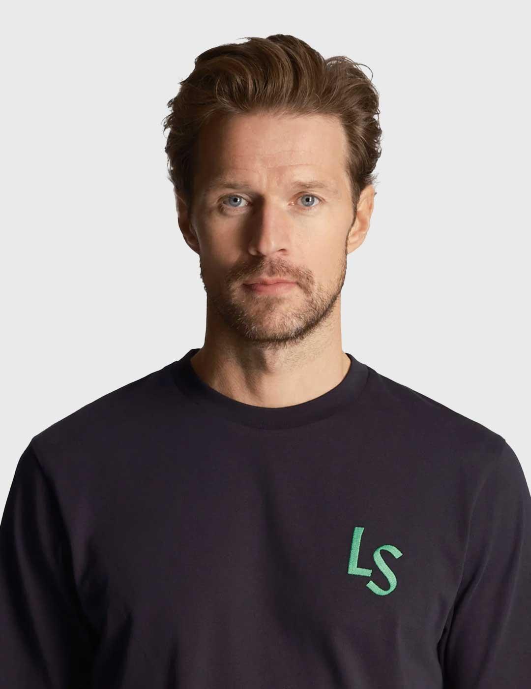 Lyle & Scott Logo T-Shirt Camiseta marino para hombre