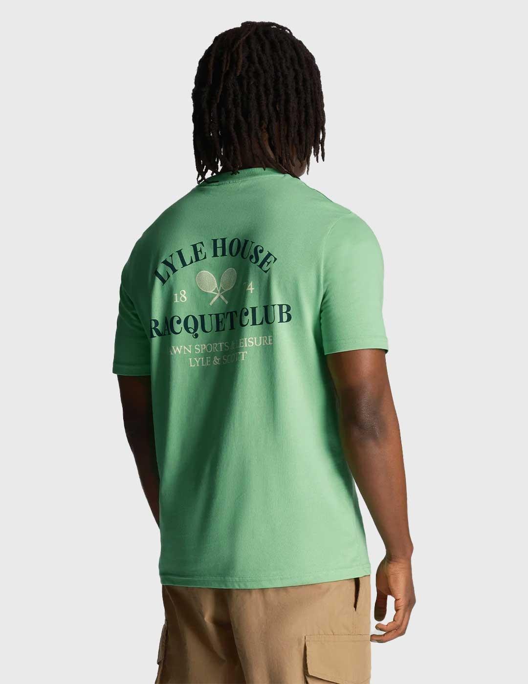 Lyle & Scott RacquetClub Graphic Camiseta verde para hombre