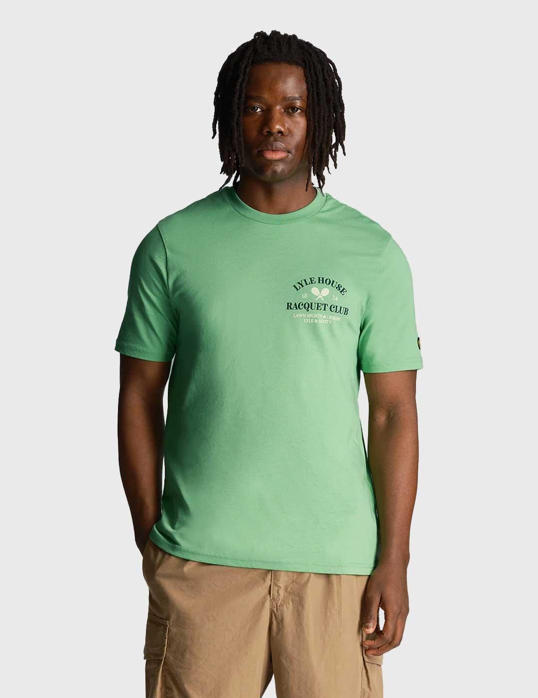 Lyle & Scott RacquetClub Graphic Camiseta verde para hombre