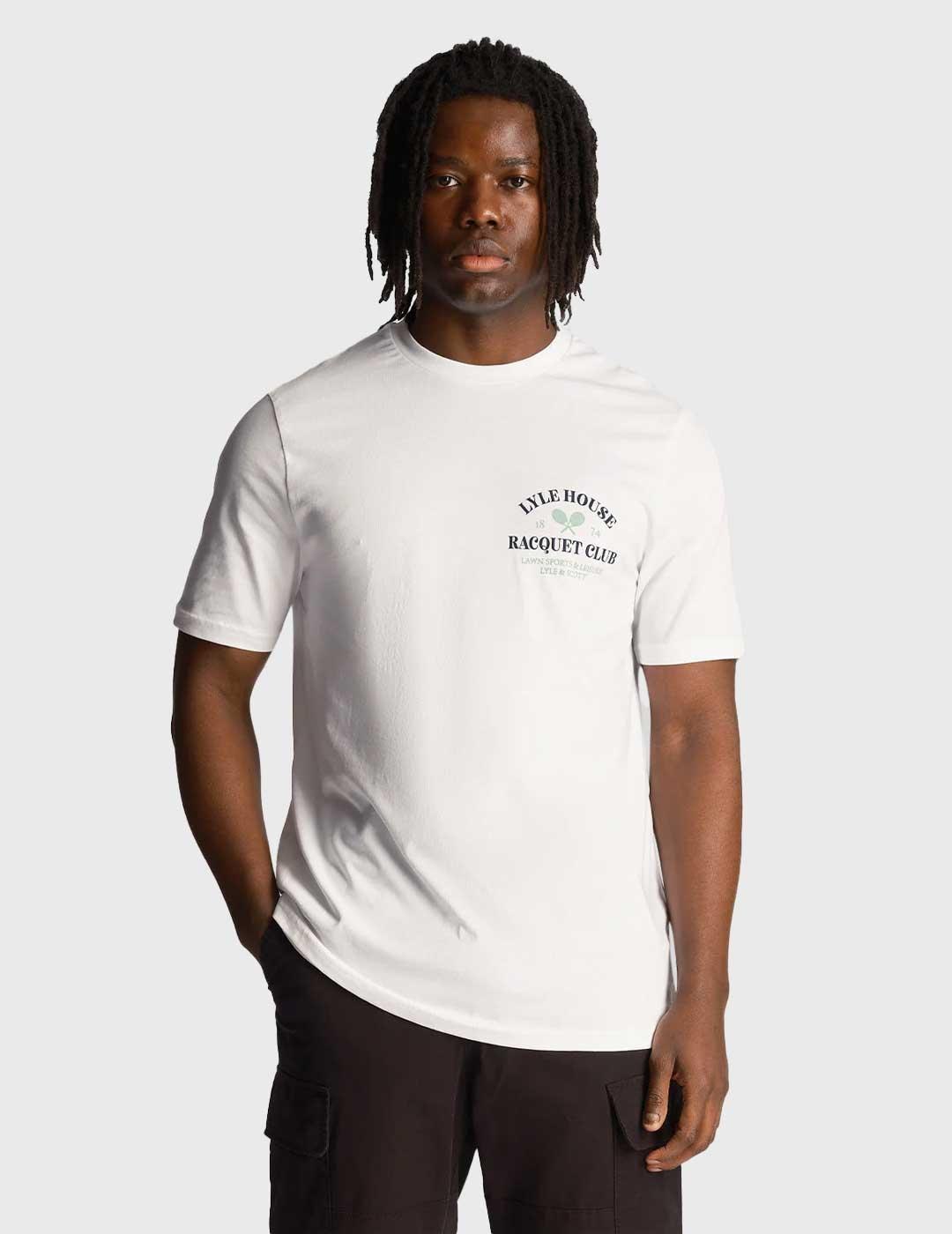 Lyle & Scott Racquet Club Graphic Camiseta blanca de hombre