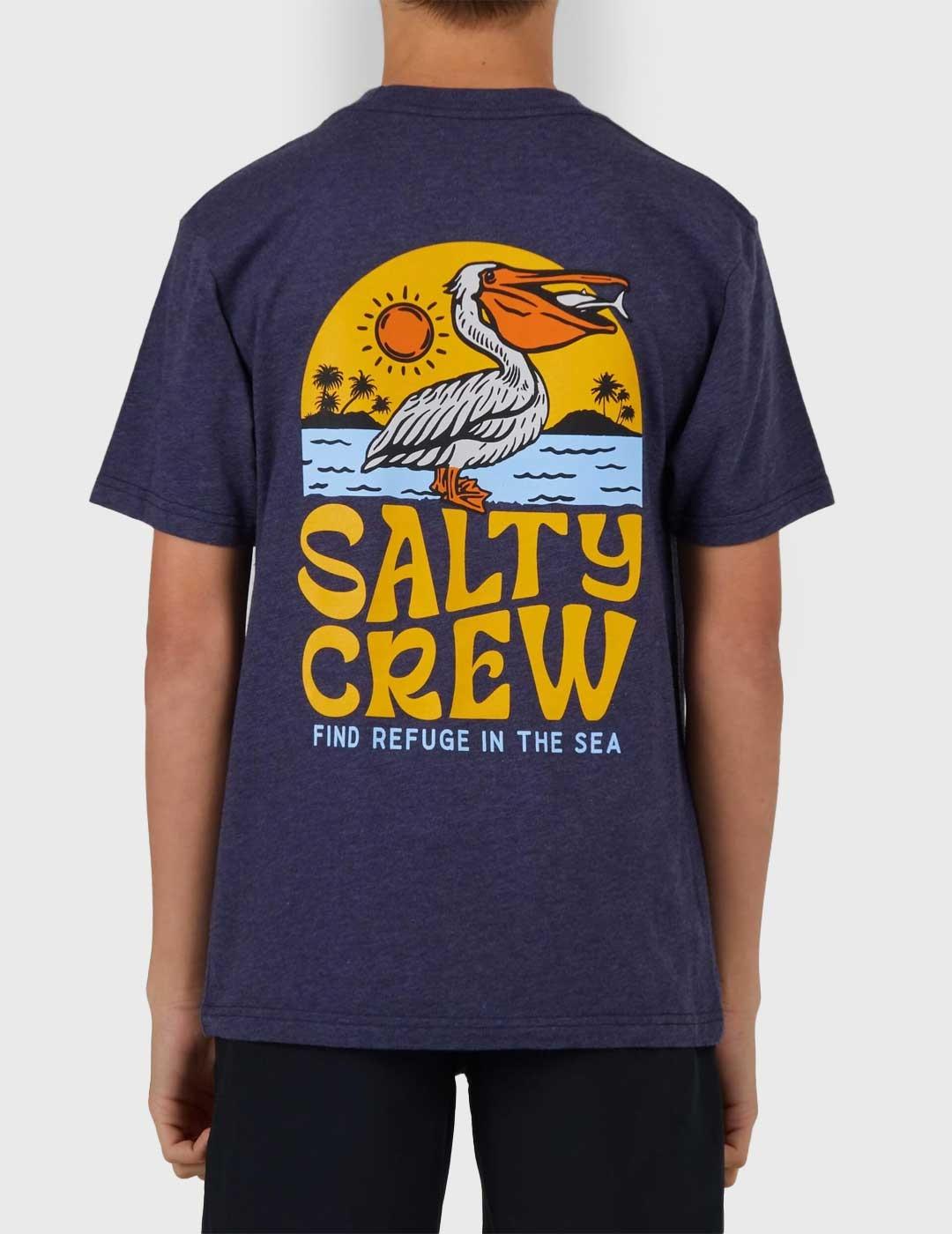 Salty Crew Seaside Boys Camiseta azul infantil