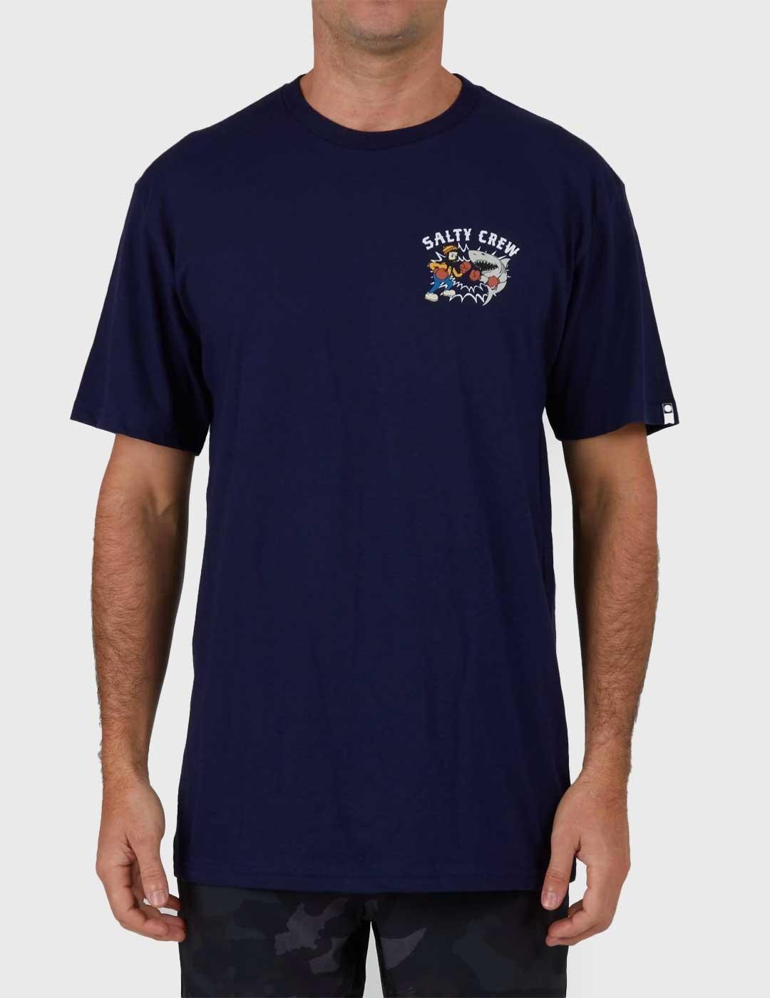 Salty Crew Fish Fight Standards Camiseta azul para hombre