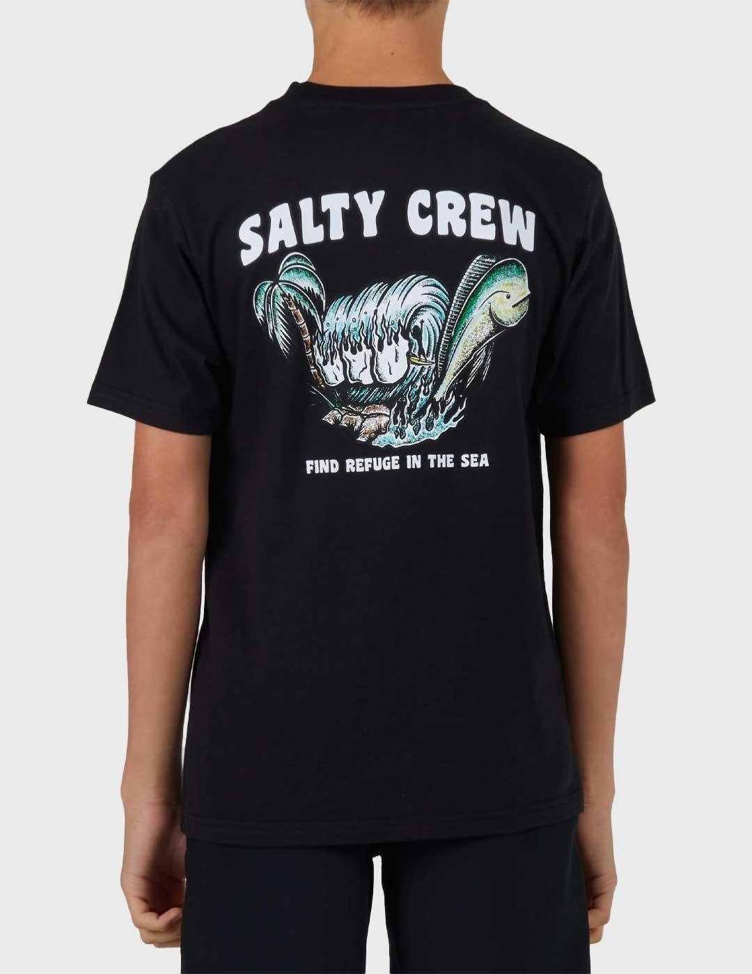 Salty Crew Shaka Boys Camiseta negra infantil