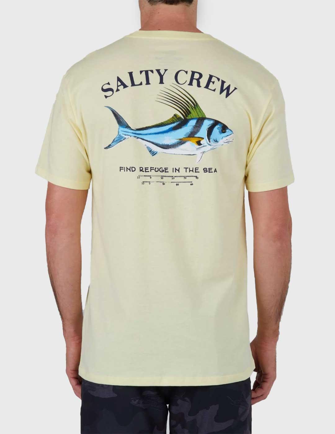 Salty Crew Rooster Premium Camiseta amarilla para hombre
