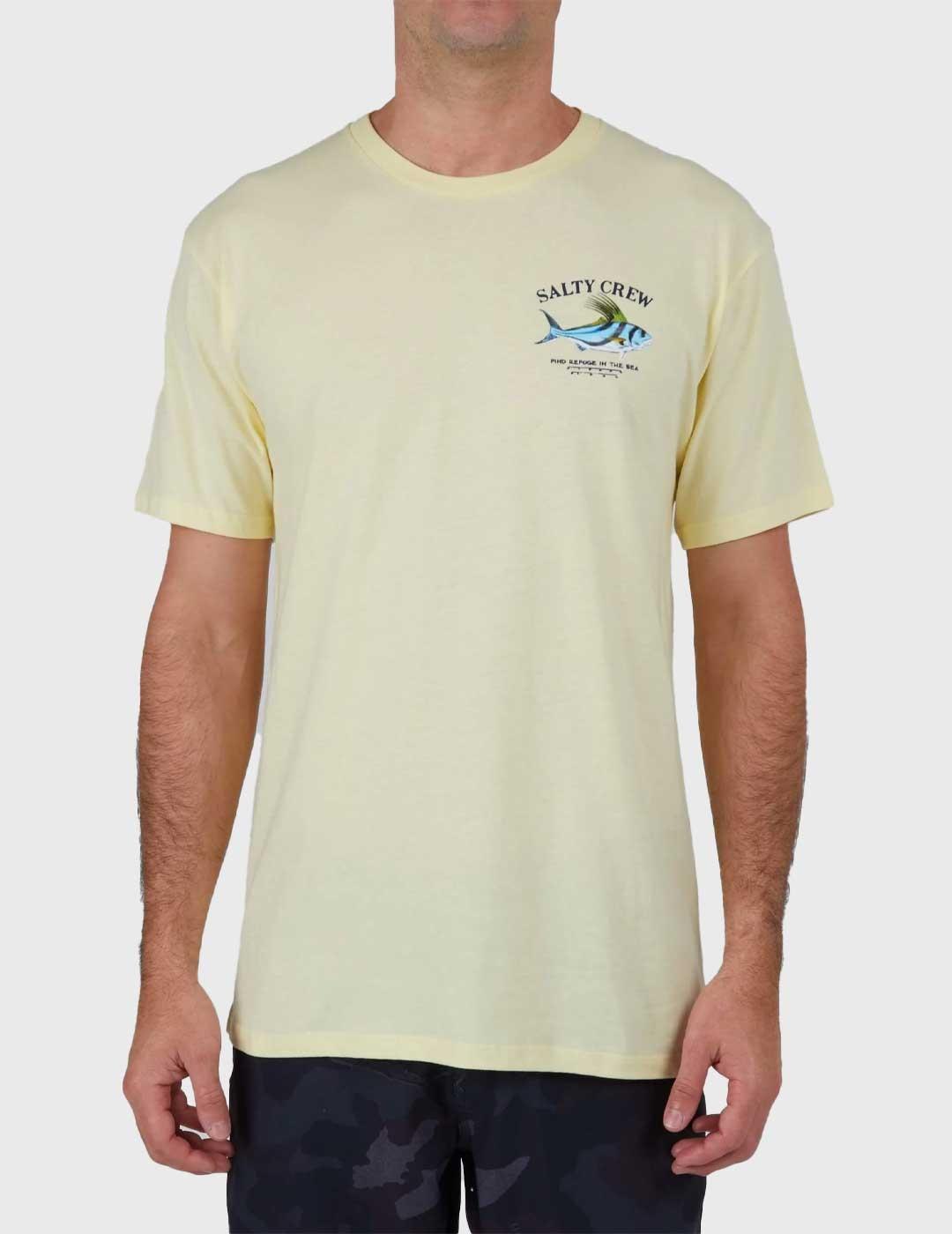 Salty Crew Rooster Premium Camiseta amarilla para hombre