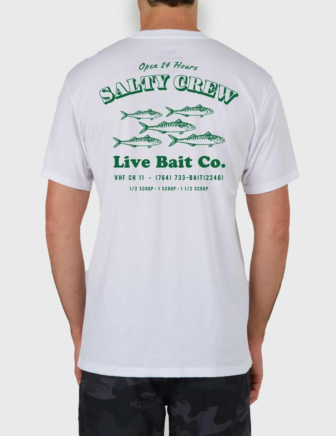 Salty Crew Green Rat Pack Premium Camiseta blanca hombre