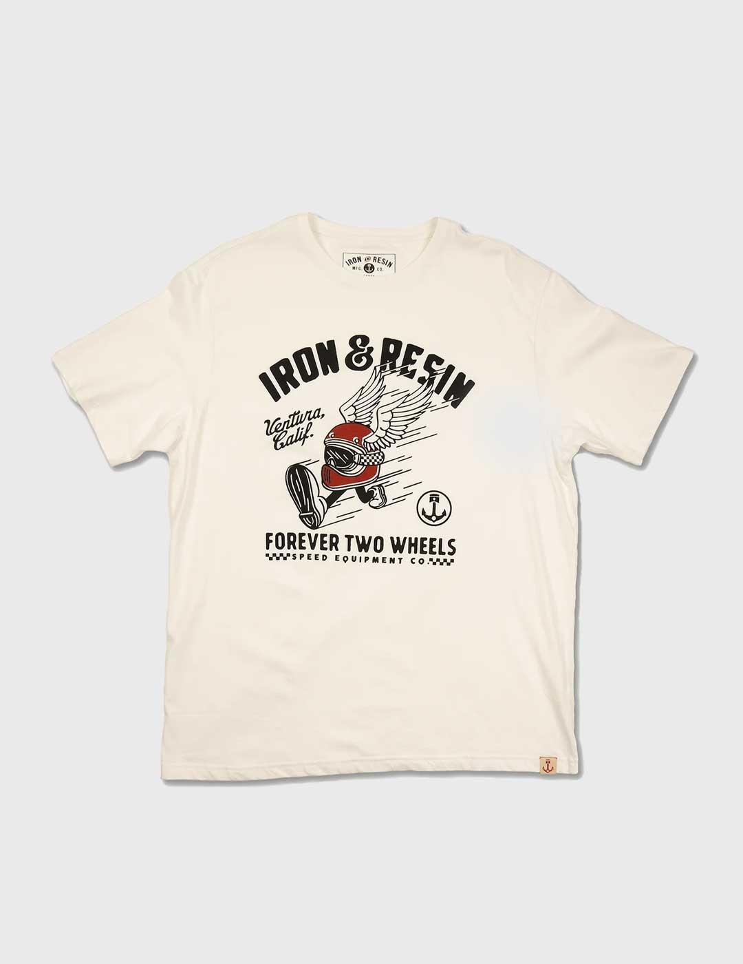 Iron And Resin Forever Two Wheels Pocket Camiseta blanca