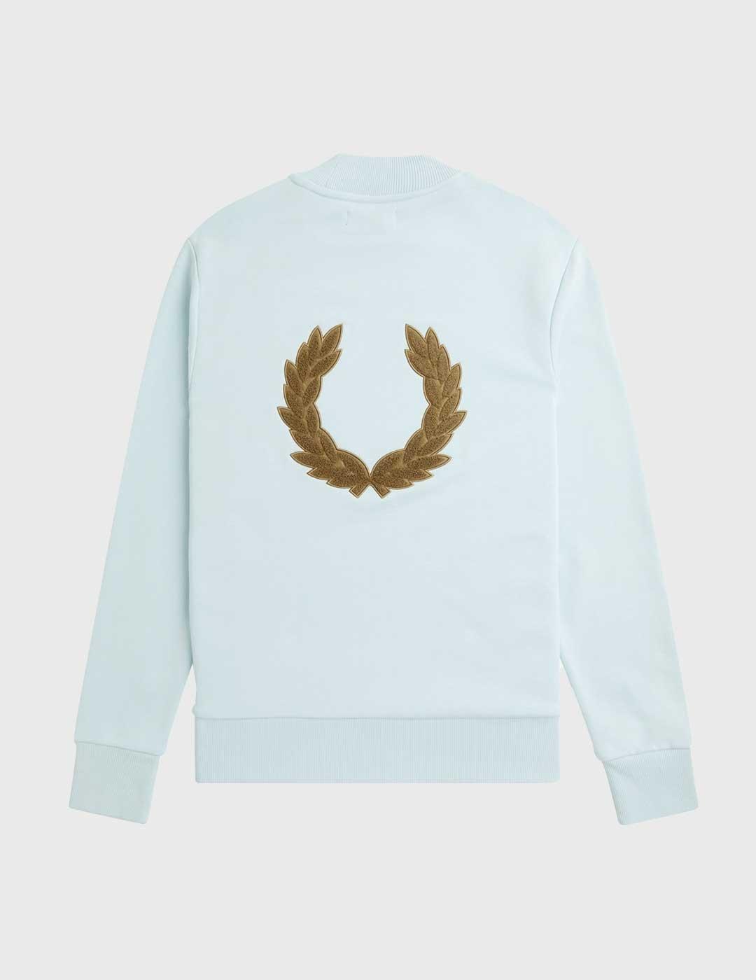 Fred Perry Laurel Wreath Graphic High Neck Sudadera azul