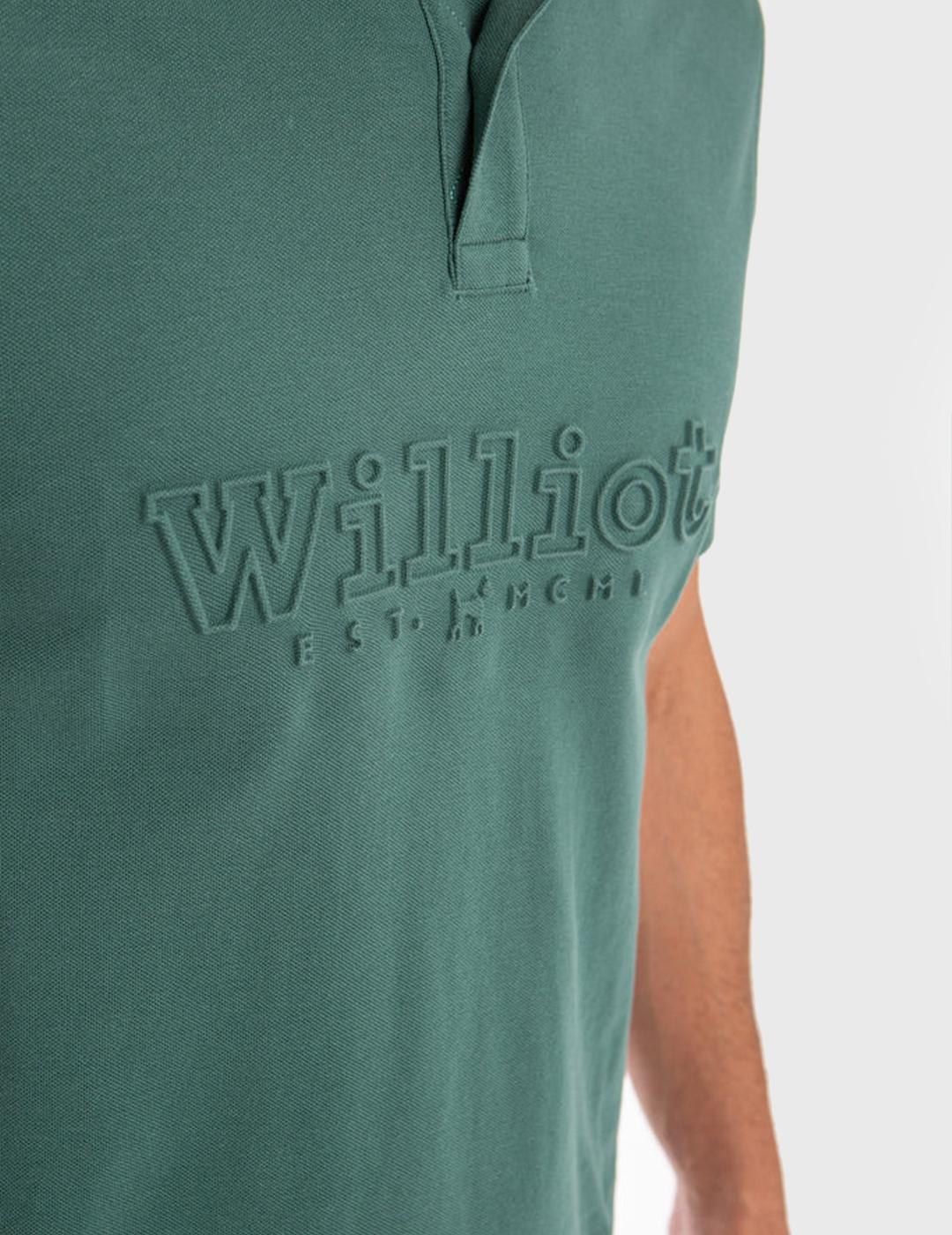 Williot Polo Logo 3D verde para hombre