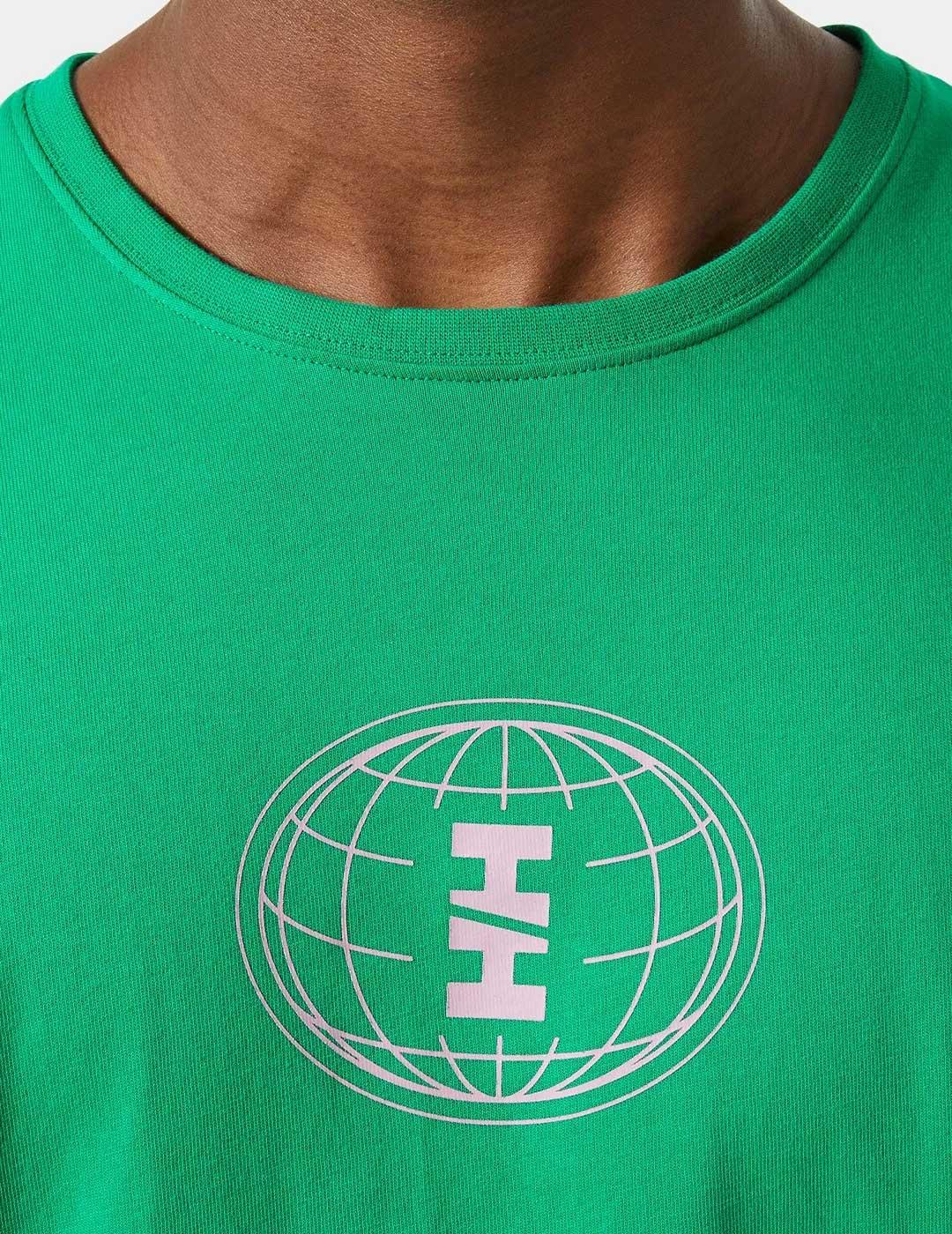 Helly Hansen Core Graphic Camiseta verde para hombre