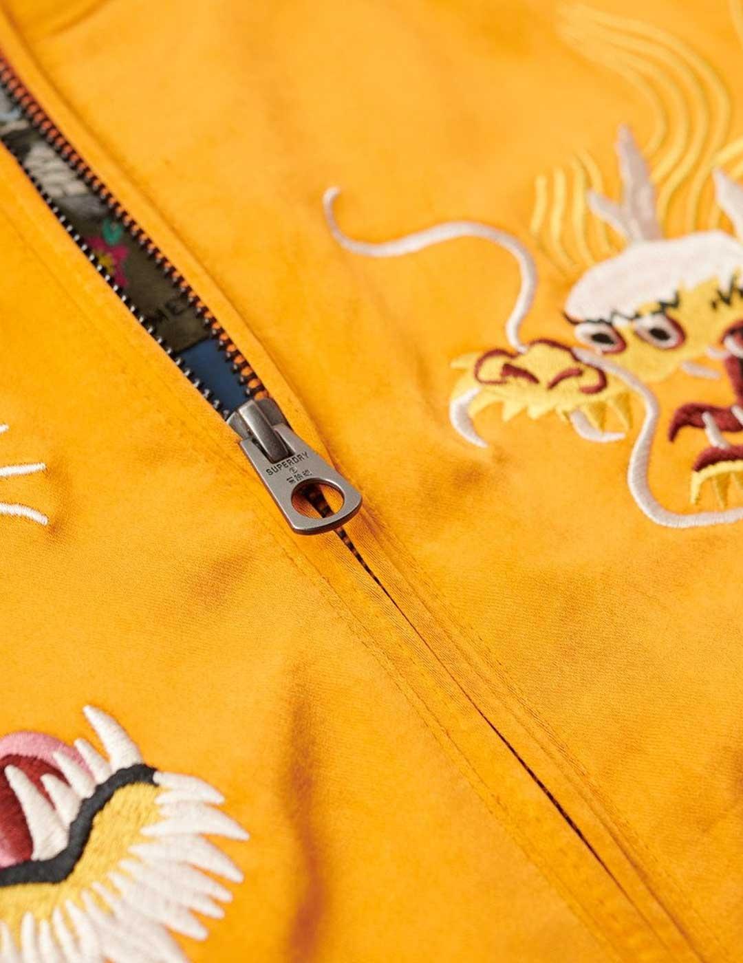 Superdry Suikajan Embroidered Bomber amarilla para mujer