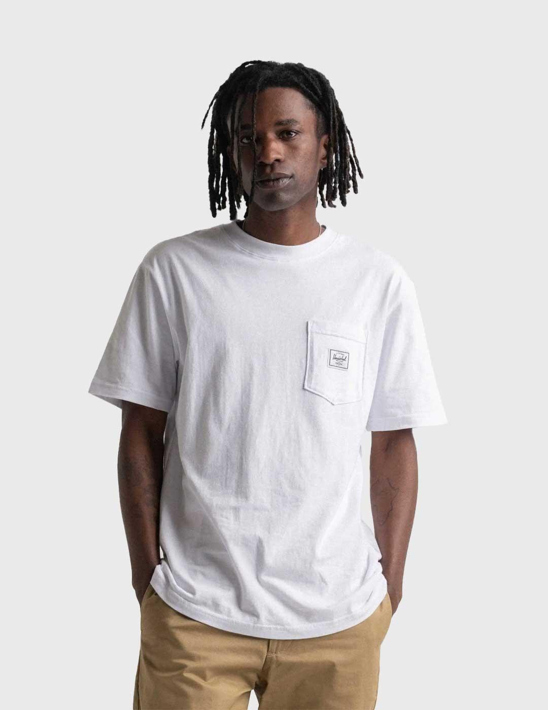 Herschel Pocket Tee Camiseta blanca con bolsillo para hombre