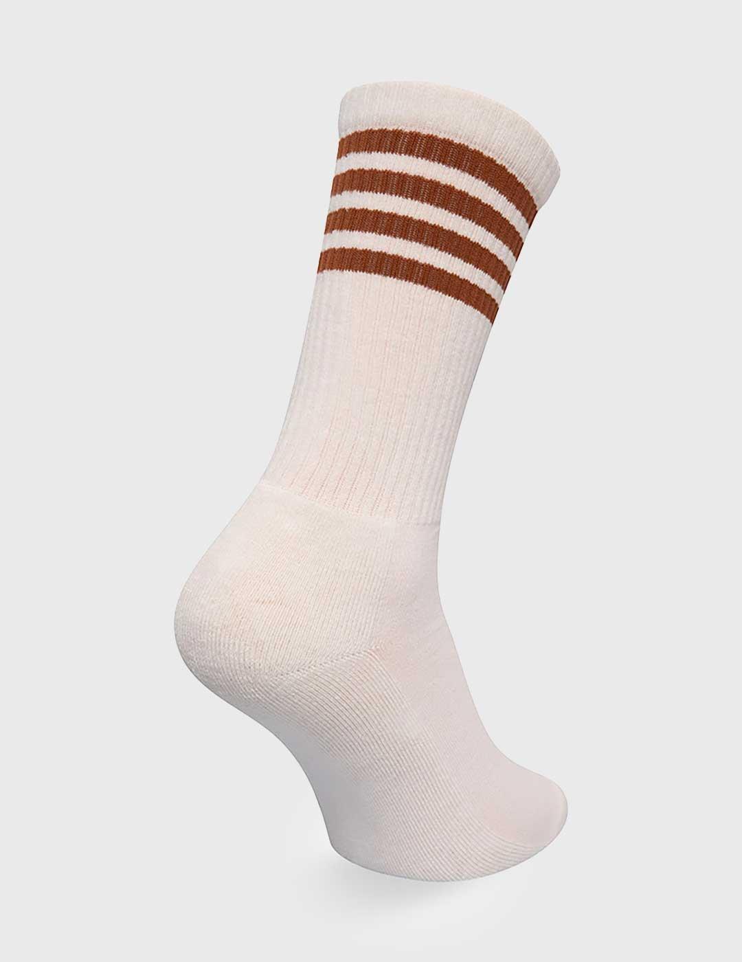 New Era Stripe Crew Socks Pack 3 Calcetines blancos con raya