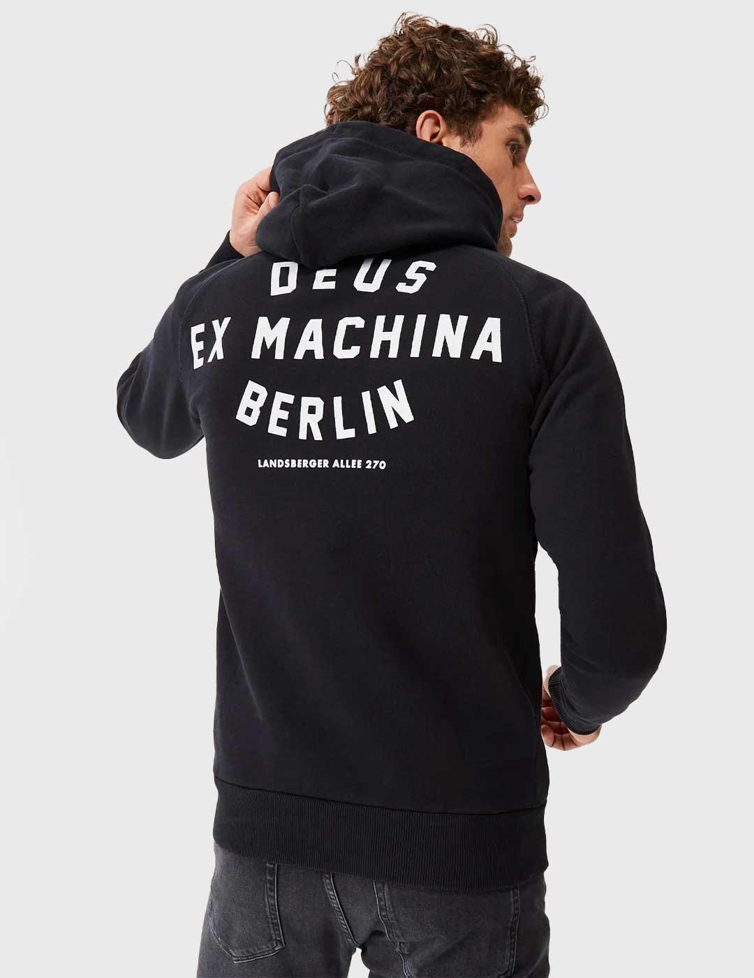 Deus Ex Machina Berlin Address Sudadera negra con capucha