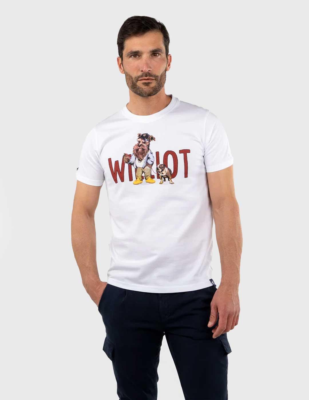 Williot Bulldog Camiseta blanca para hombre
