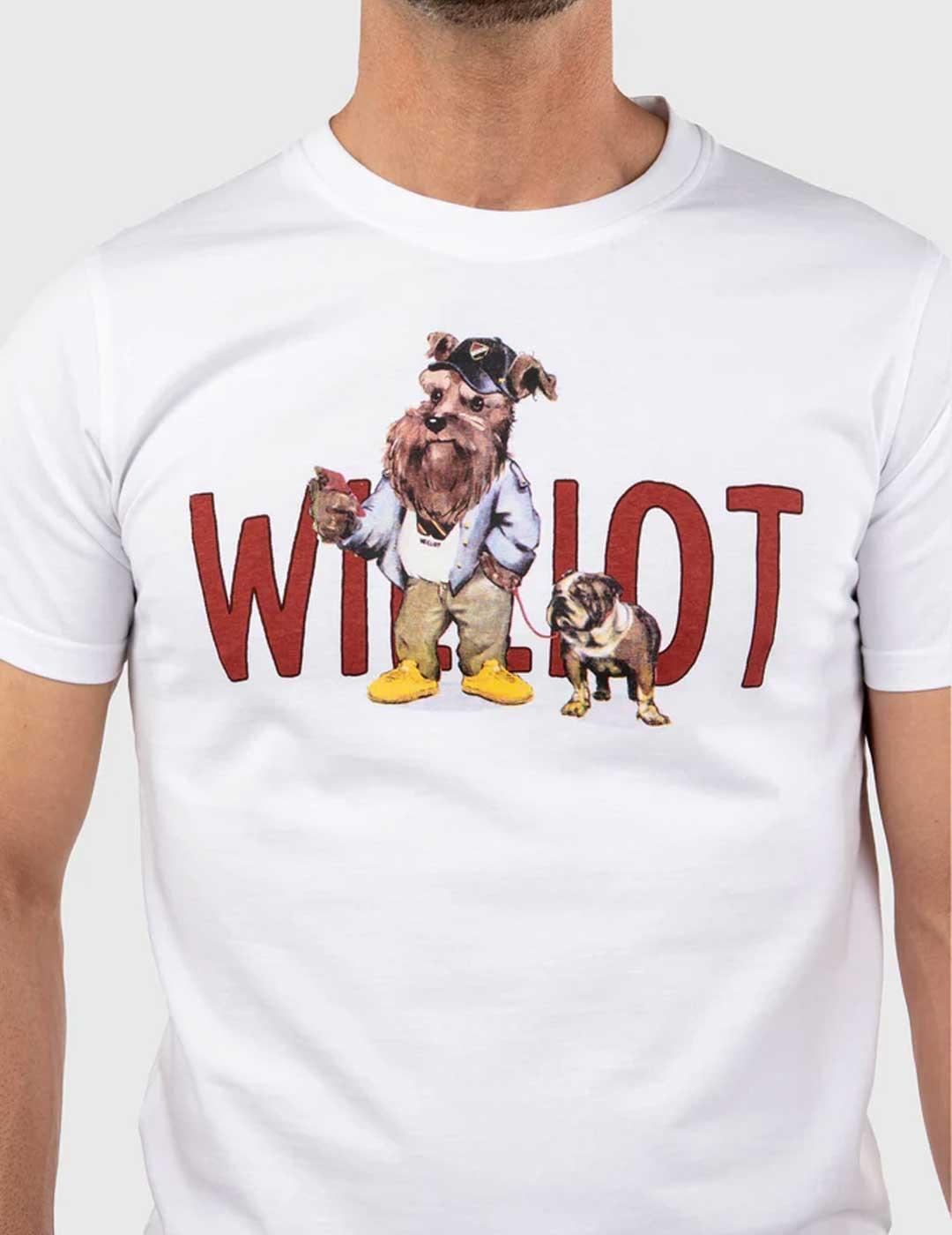 Williot Bulldog Camiseta blanca para hombre