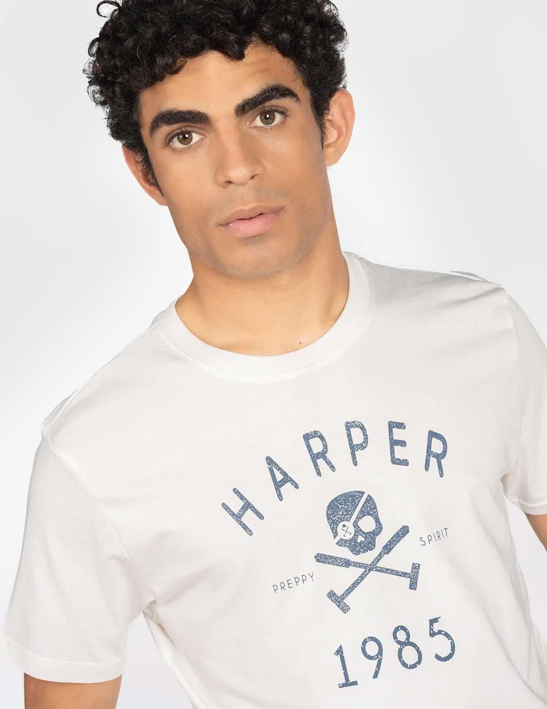 Harper & Neyer Camiseta Skull blanca para hombre