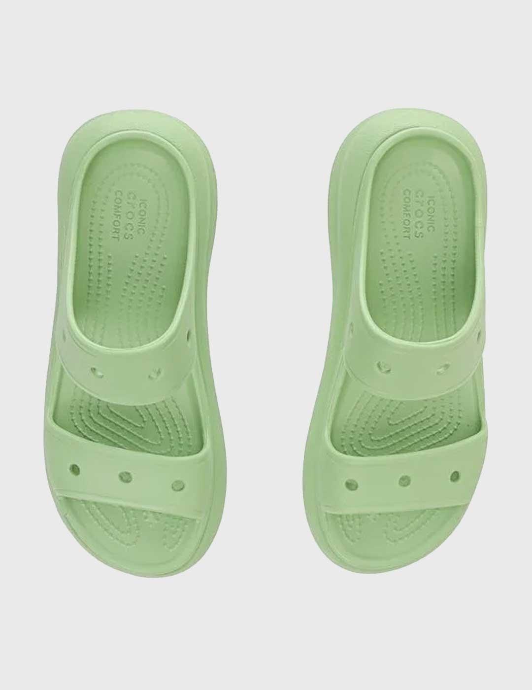 Crocs Crush Sandal U Zuecos verdes unisex