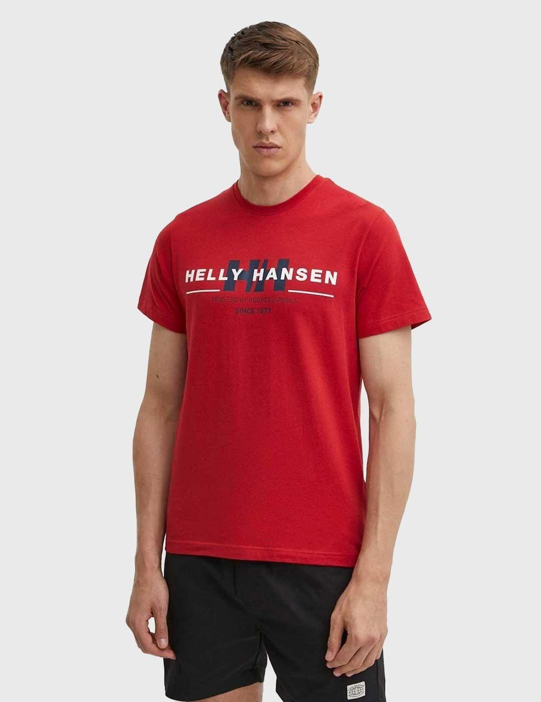 Helly Hansen Core Graphic Camiseta roja para hombre