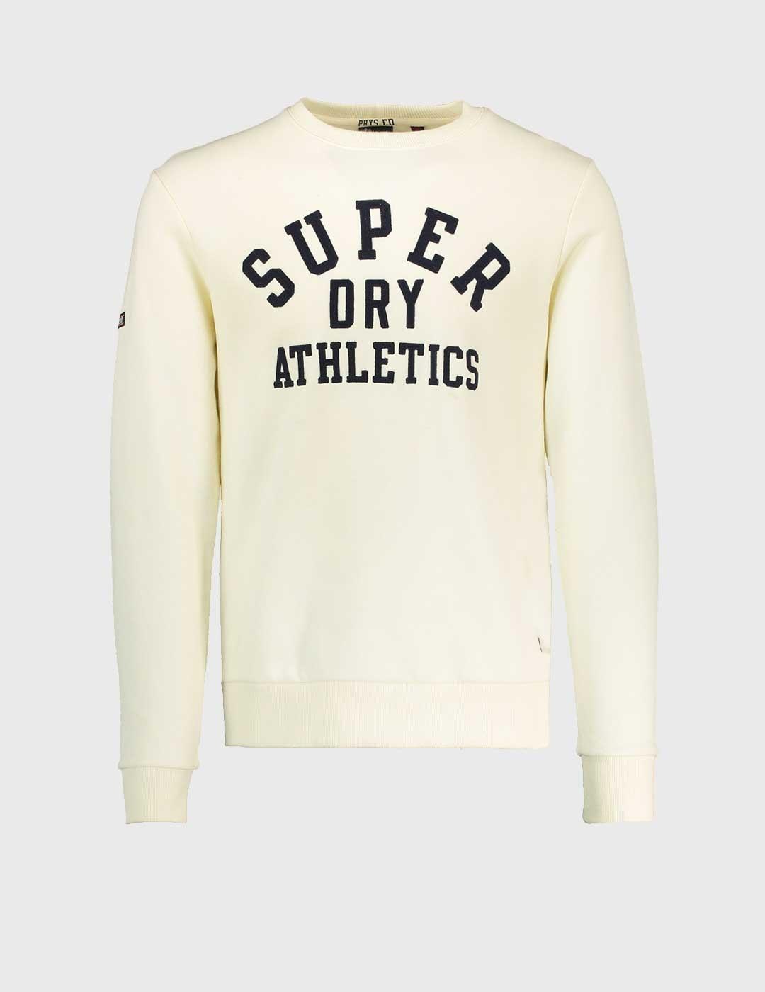 Sudadera Superdry Vintage Athletic Crew blanca para hombre