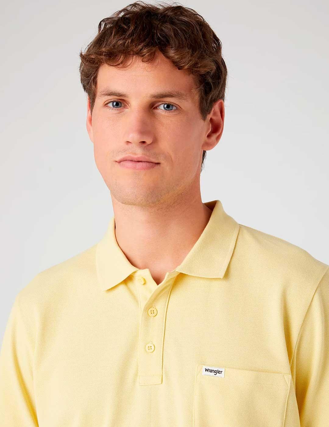Polo Wrangler Shirt amarillo para hombre