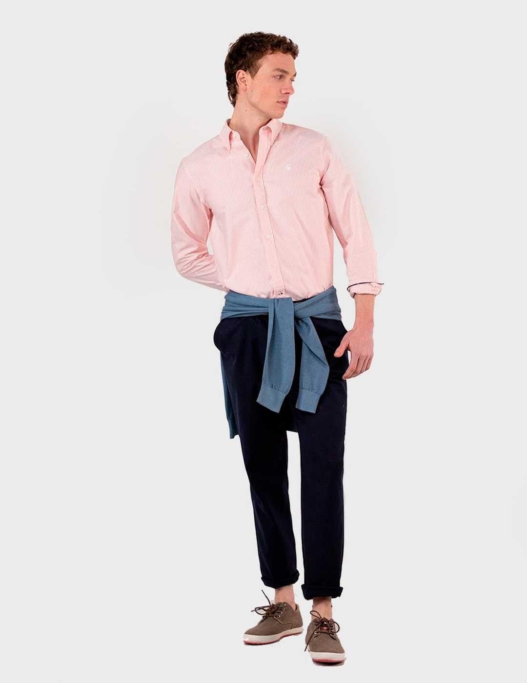 Camisa El Ganso Yale rosa para hombre