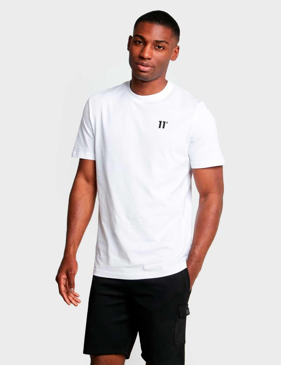 Camiseta 11º Degrees Printed Embroidery blanca para hombre