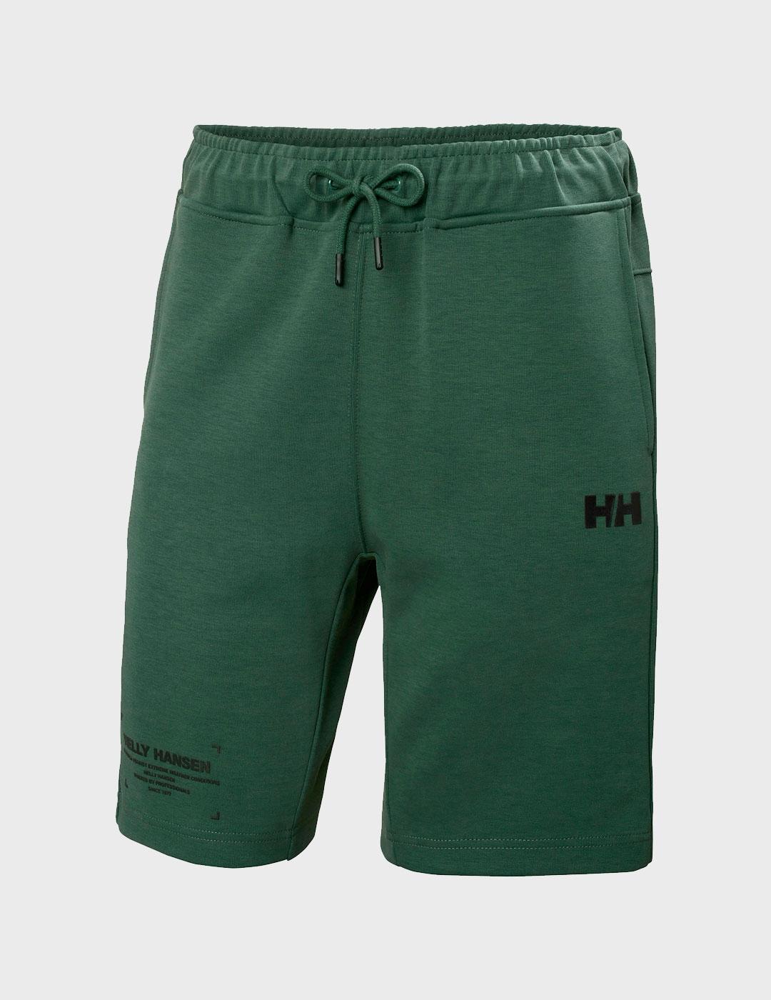 Pantalón corto Helly Hansen Move Sweat verde para hombre