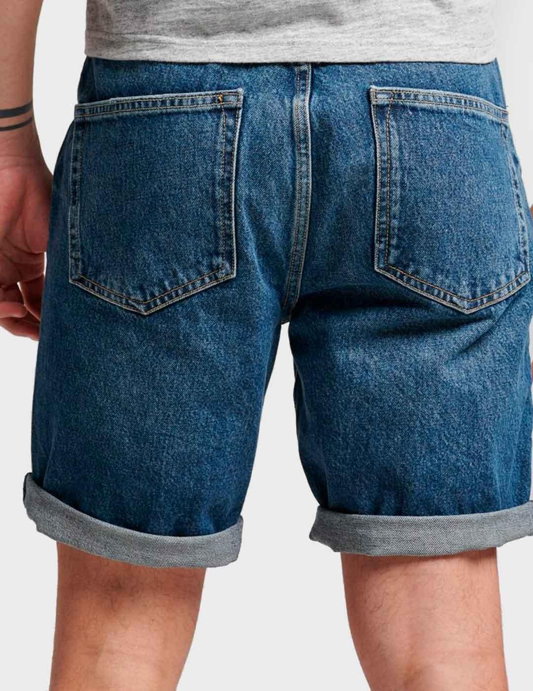 Pantalón corto Vintage Straight Short azul para hombre