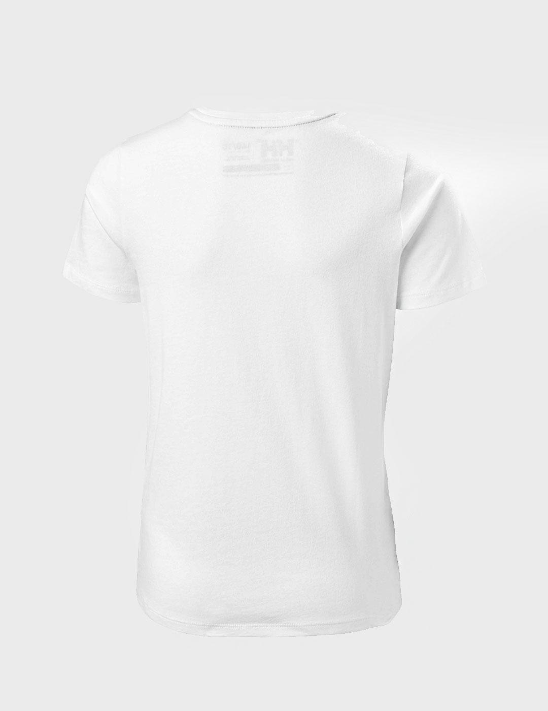 Camiseta Helly Hansen Logo blanca para niño y niña