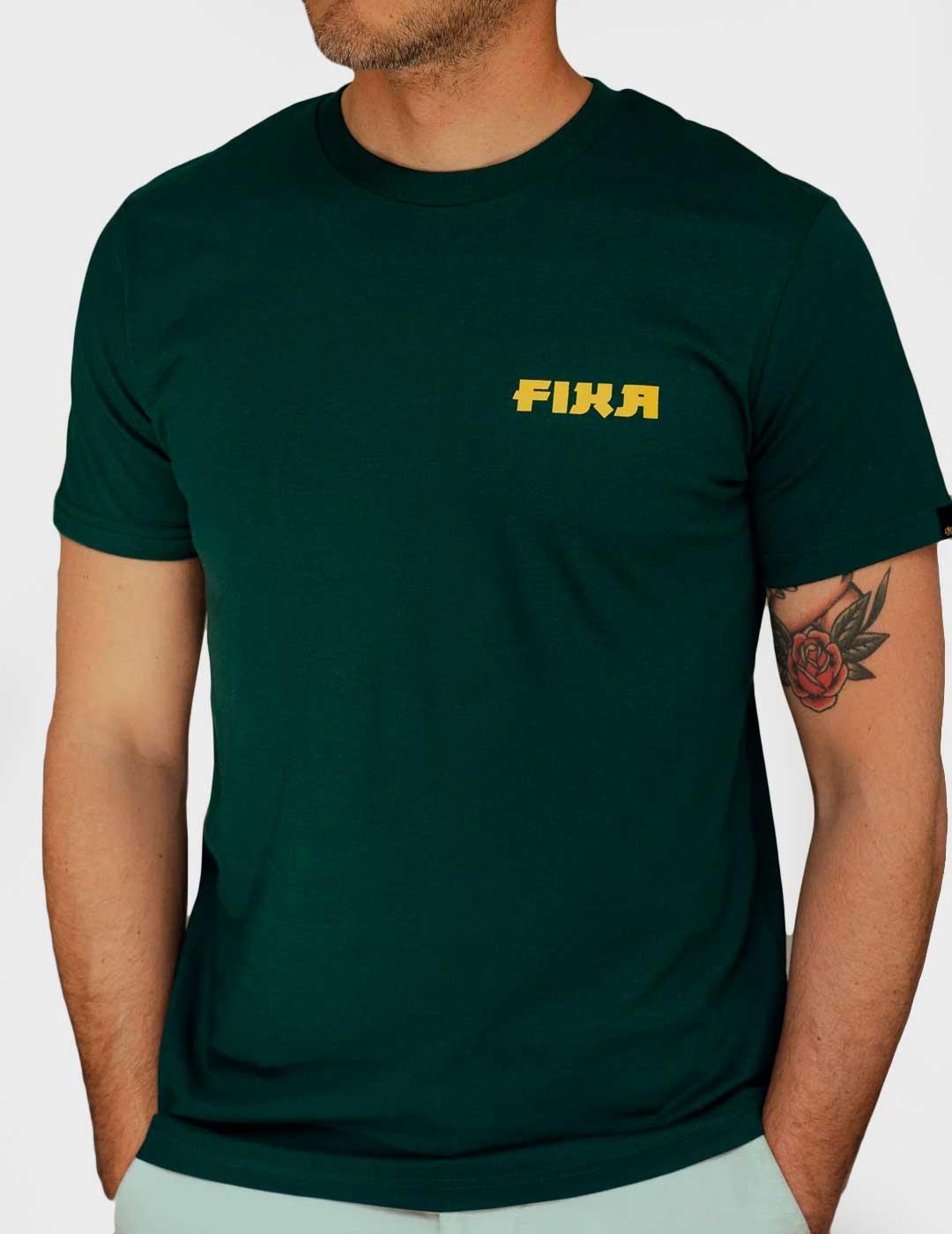 Camiseta Fika Go With The Slow verde unisex